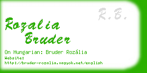 rozalia bruder business card
